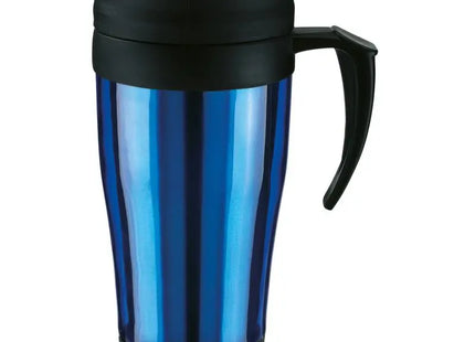 Trinkbecher WARM-UP 400 ml - Blau - Doppelwandiger Thermobecher - Langlebig und Stilvoll TK Gruppe® Grosshandel 