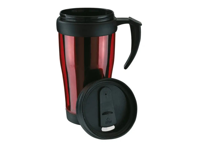 Trinkbecher WARM-UP - Rot - Doppelwandiger Thermobecher - Langlebig und Stilvoll TK Gruppe® Grosshandel 