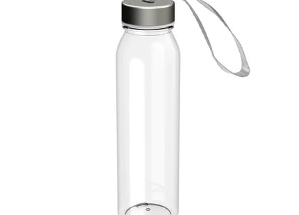 Trinkflasche Active Pure, 650 ml - Transparente Flasche mit silbernem Deckel für Sport und Freizeit TK Gruppe® Grosshandel 