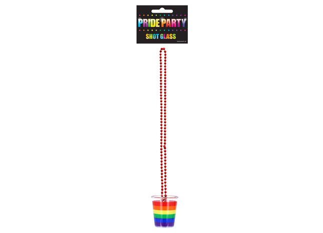 Trinkglas 'Proud' mit 82 cm Kette - Trinkspiel Zubehör TK Gruppe® Grosshandel 