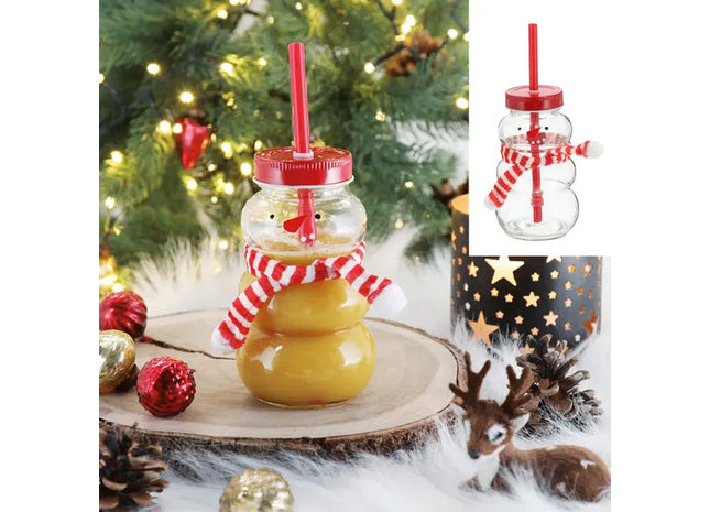 Trinkglas mit Schneemann-Motiv, Festliches Glas, 260ml TK Gruppe® Grosshandel 