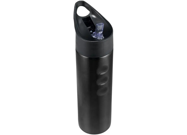 Trixie Edelstahl Sportflasche 750 ml, Schwarz, Langlebig & Stilvoll TK Gruppe® Grosshandel 
