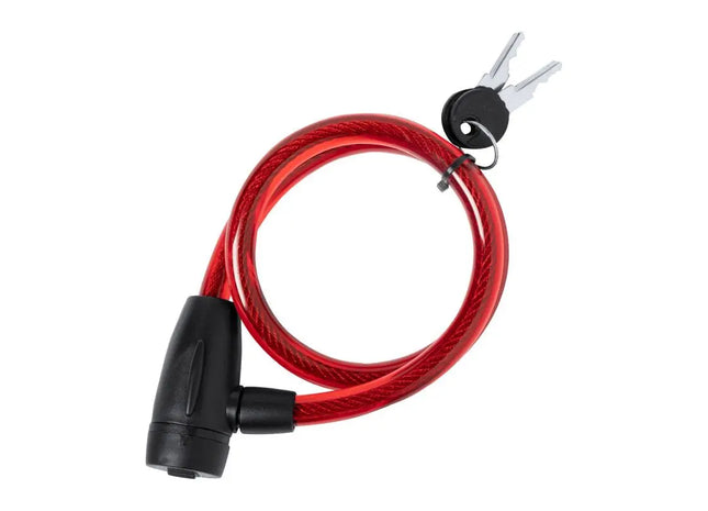 Triyo Fahrradschloss - rot & schwarz Robustes und sicheres Kabelschloss TK Gruppe® Grosshandel 