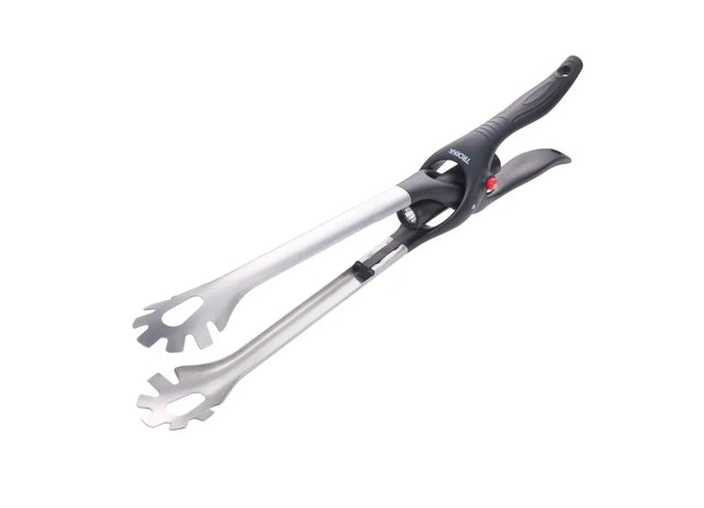 Troika BBQ Grillzange mit Licht, rot-schwarz-silber, multifunktionales Grillwerkzeug TK Gruppe® Grosshandel 