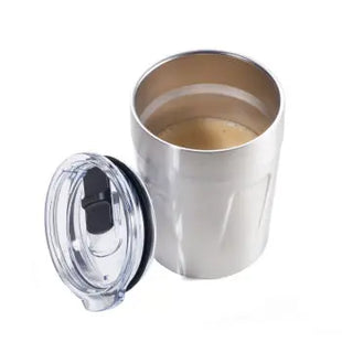 Troika ESPRESSO DOPPIO Thermo-Becher – Glänzendes Silber TK Gruppe® Grosshandel 