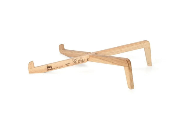 Troika HOLZWEG Ergonomischer Laptopständer - Naturbraun TK Gruppe® Grosshandel 