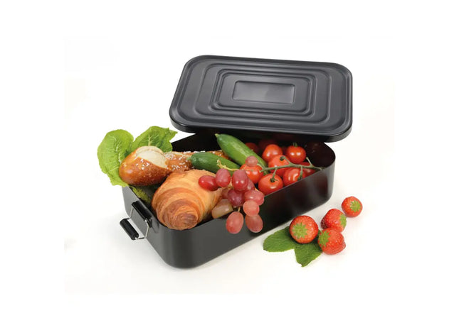 Troika Lunch-Box XL Schwarz Geräumiger und stilvoller Frischhaltebehälter für unterwegs TK Gruppe® Grosshandel 