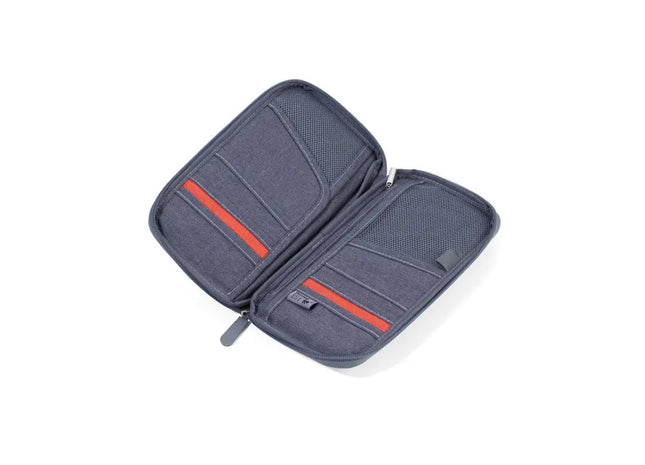 Troika SAFE FLIGHT Etui - Trendiges Grau mit Orange Akzenten TK Gruppe® Grosshandel 