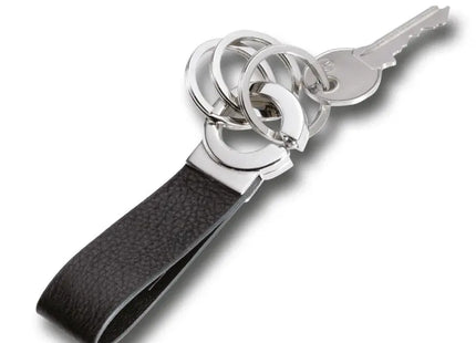 Troika Schlüsselanhänger KEY-CLICK - Schwarz-Silber, Elegant, Funktional TK Gruppe® Grosshandel 