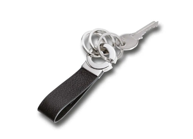 Troika Schlüsselanhänger KEY-CLICK - Schwarz-Silber, Elegant, Funktional TK Gruppe® Grosshandel 