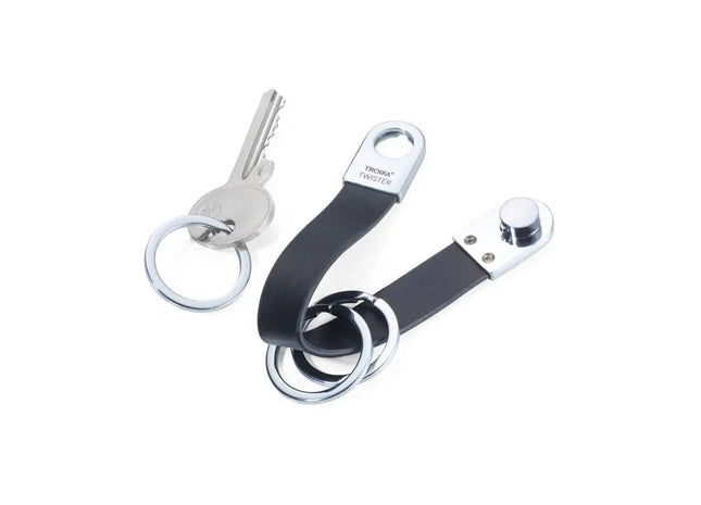 Troika TWISTER STYLE Schlüsselanhänger in elegantem Schwarz TK Gruppe® Grosshandel 