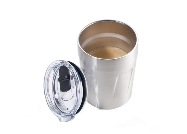 Troika Thermo-Becher ESPRESSO DOPPIO – Stilvoller silberner Isolierbecher TK Gruppe® Grosshandel 