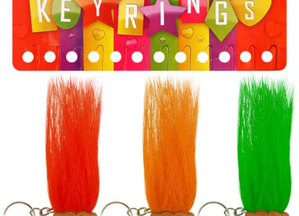 Trollpuppen mit Haaren, 3,5 cm, Set mit 3 verschiedenen Farben – Minifiguren zum Sammeln TK Gruppe® Grosshandel 