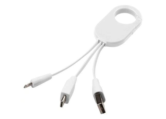 Troop 3-in-1 Multifunktionales Ladekabel - Weiß TK Gruppe® Grosshandel 