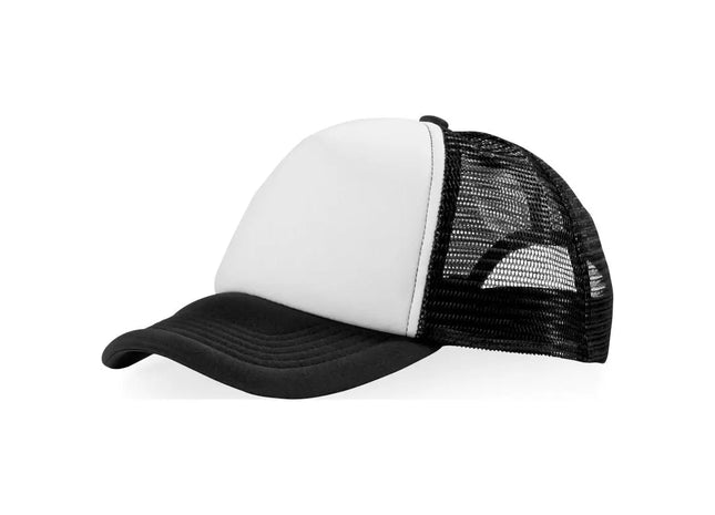 Trucker Cap mit 5 Segmenten - Schwarz & Weiß Modische Kopfbedeckung für den urbanen Look TK Gruppe® Grosshandel 
