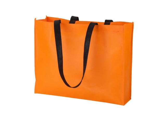 Tucson Zweifarbige Einkaufstasche – Dynamisches Orange-Schwarz TK Gruppe® Grosshandel 