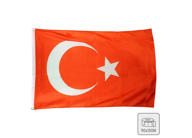 Türkei-Flagge 90x150cm - Hochwertige Nationalflagge für Innen- und Außendekoration TK Gruppe® Grosshandel 