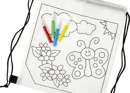 Turnbeutel aus Non-Woven Santino - weiß - leichter und vielseitiger Begleiter für Sport und Freizeit TK Gruppe® Grosshandel 