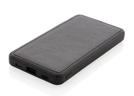 Tusca 10000mAh PU Powerbank - Elegantes Schwarz TK Gruppe® Grosshandel 