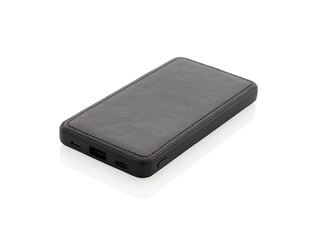 Tusca 10000mAh PU Powerbank - Elegantes Schwarz TK Gruppe® Grosshandel 