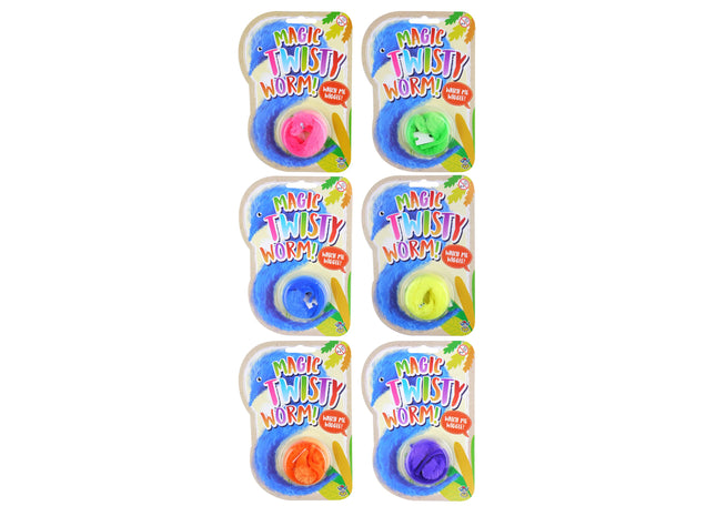 Twisty Wurm Spielzeug, 22 cm, 6 verschiedene Farben TK Gruppe® Grosshandel 