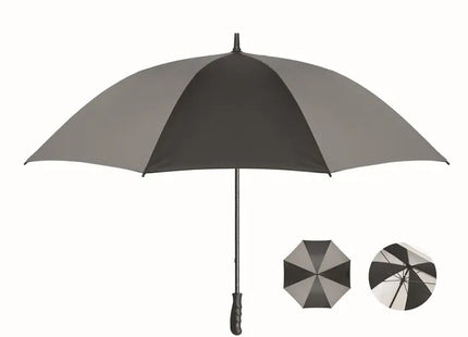 UGUA 30 Regenschirm Schwarz Groß & Stilvoll Windfest & Zuverlässig TK Gruppe® Grosshandel 