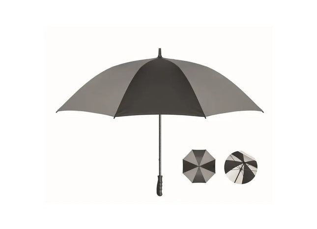 UGUA 30 Regenschirm Schwarz Groß & Stilvoll Windfest & Zuverlässig TK Gruppe® Grosshandel 