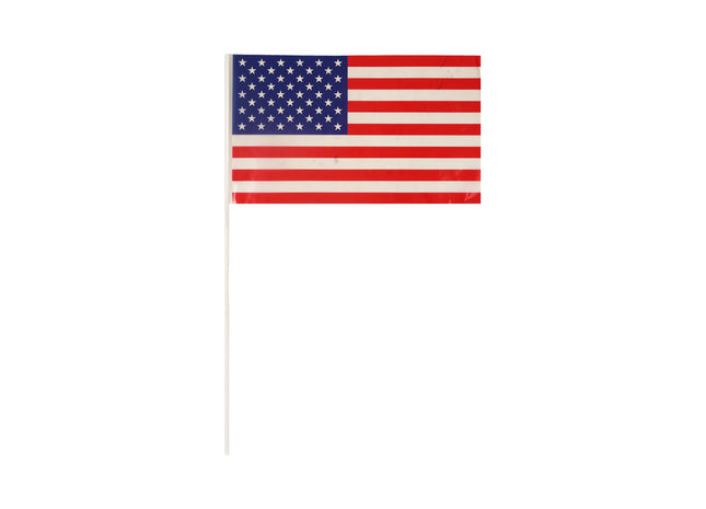 USA Handflagge, 29x17 cm, PVC, mit 40 cm Stab, robust TK Gruppe® Grosshandel 