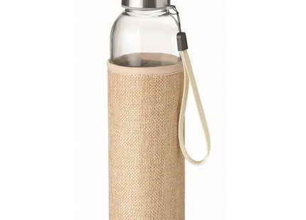 UTAH TOUCH Glasflasche 500ml in Beige - Eleganz trifft Funktionalität TK Gruppe® Grosshandel 