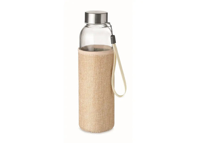 UTAH TOUCH Glasflasche 500ml in Beige - Eleganz trifft Funktionalität TK Gruppe® Grosshandel 