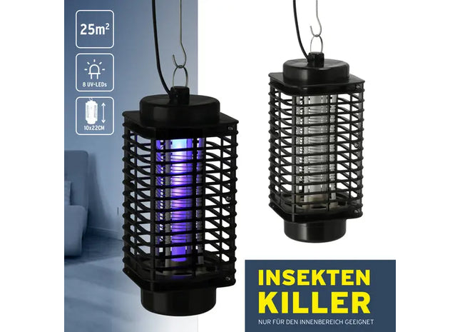 UV-Insektenvernichter, Schwarz, Effektive Schädlingsbekämpfung, 22cm TK Gruppe® Grosshandel 