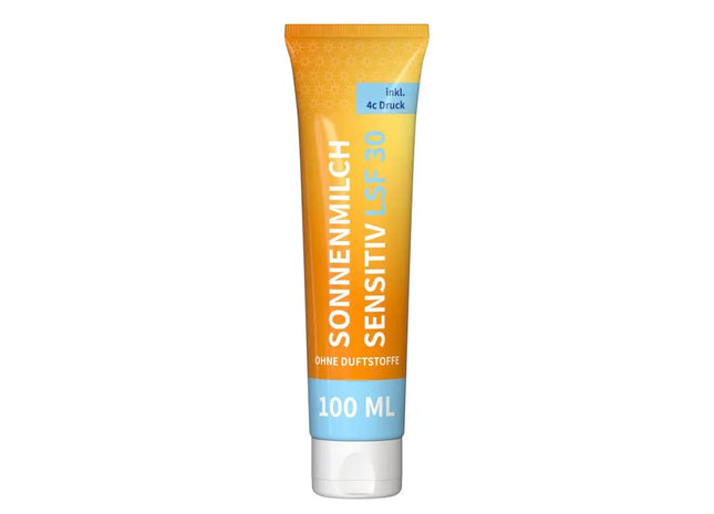 100ml Sensitive Sonnenmilch LSF 30 - UVA/UVB Schutz, FullbodyPrint TK Gruppe® Grosshandel 