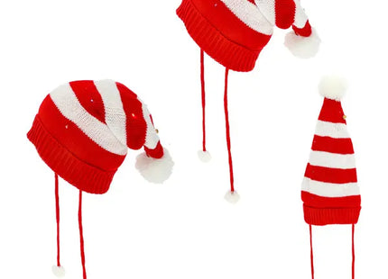 Überdimensionierte LED Weihnachtsmütze mit Bommel, Festliches Leucht-Accessoire - TK Gruppe® Grosshandel 