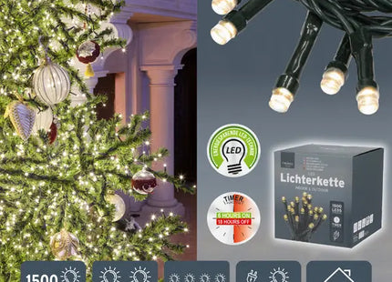 Umfangreiche 35m LED-Lichterkette mit 1.500 LEDs - Strahlend & Energieeffizient TK Gruppe® Grosshandel 