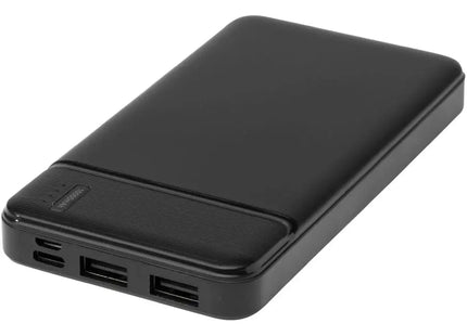 Umweltfreundliche 10.000mAh Powerbank aus recyceltem Kunststoff - Schwarze Loop Mobile Ladegerät TK Gruppe® Grosshandel 