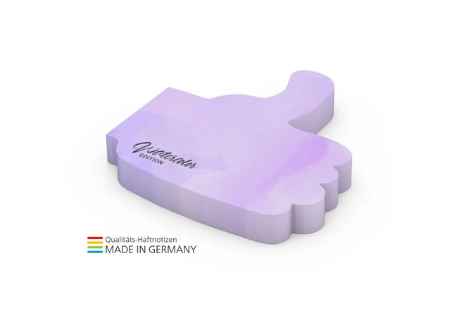 Umweltfreundliche Daumenform-Haftnotizen, 100 Blatt, mit 4C-Druck - Nachhaltige Notizzettel TK Gruppe® Grosshandel 