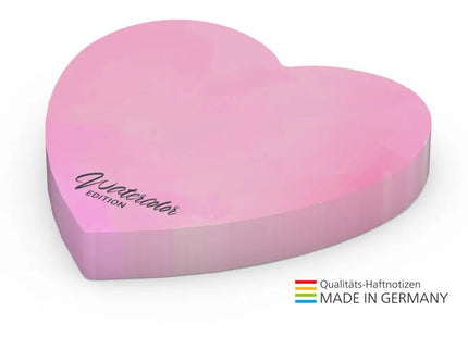 Umweltfreundliche Herzform-Haftnotizen, 100 Blatt, mit 4C-Druck - Nachhaltige Notizzettel TK Gruppe® Grosshandel 