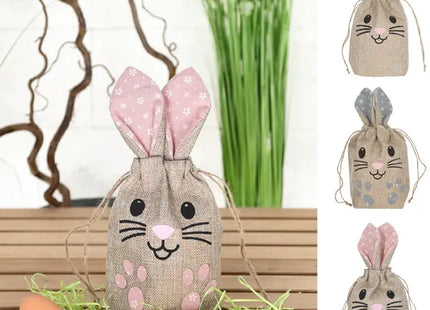 Umweltfreundliche Jute-Hasenbeutel, 3er-Set, ca. 29x16cm – Nachhaltige Aufbewahrung TK Gruppe® Grosshandel 