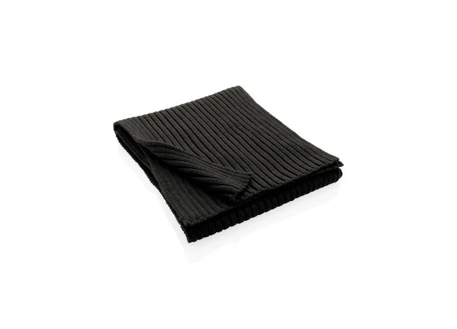Umweltfreundlicher Impact AWARE™ Polylana Strickschal - 180x25cm - Schwarz - Nachhaltig und Elegant TK Gruppe® Grosshandel 