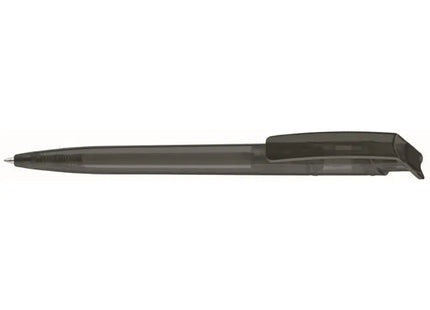 Umweltfreundlicher Recycling-Kugelschreiber, PET-Stift, transparent, anthrazit - nachhaltiges Werbegeschenk TK Gruppe® Grosshandel 