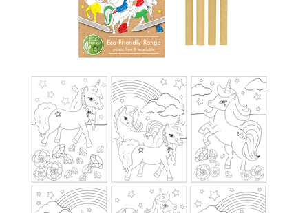 Umweltfreundliches Einhorn-Formenset A6, 14x10 cm, umweltfreundliche Materialien und Papier TK Gruppe® Grosshandel 