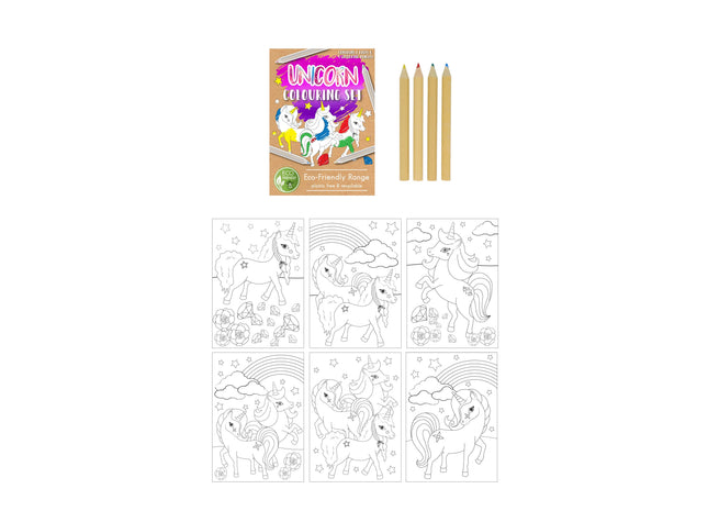 Umweltfreundliches Einhorn-Formenset A6, 14x10 cm, umweltfreundliche Materialien und Papier TK Gruppe® Grosshandel 