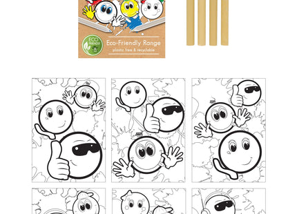 Umweltfreundliches Malset Smile A6, 14 x 10 cm, umweltfreundliche Materialien TK Gruppe® Grosshandel 