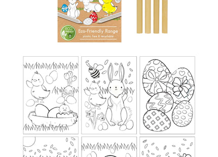 Umweltfreundliches Oster-Malset A6 – 14 x 10 cm, nachhaltiges Bastelset für Kinder TK Gruppe® Grosshandel 