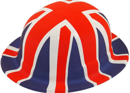 Union Jack Bowlerhut Aus Kunststoff Für Erwachsene - Britische Flaggen Kostümzubehör TK Gruppe® Grosshandel 