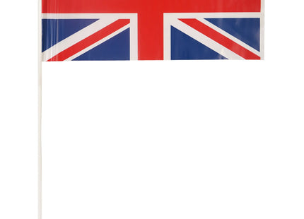 Union Jack Handflagge, 29x17 cm, PVC, mit 40 cm langem Stab, robust TK Gruppe® Grosshandel 