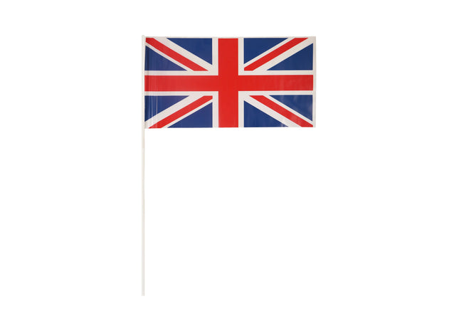 Union Jack Handflagge, 29x17 cm, PVC, mit 40 cm langem Stab, robust TK Gruppe® Grosshandel 