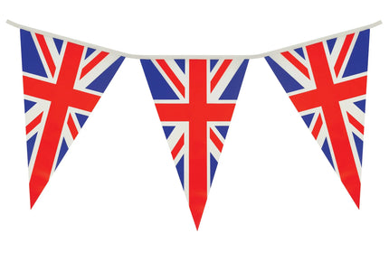 Union Jack-Wimpelkette, 7 m, 25 PVC-Wimpel, 20 x 30 cm, wetterfest TK Gruppe® Grosshandel 