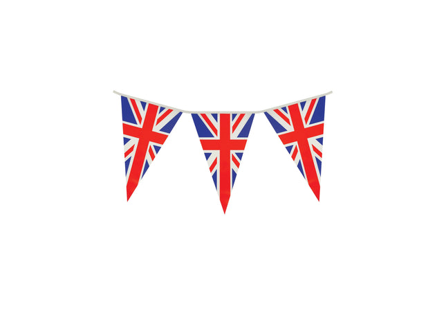 Union Jack-Wimpelkette, 7 m, 25 PVC-Wimpel, 20 x 30 cm, wetterfest TK Gruppe® Grosshandel 