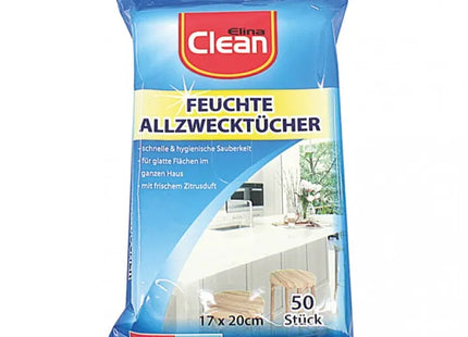 Universal Feuchttücher, 50 Stück, 17x20cm, für Alle Oberflächen TK Gruppe® Grosshandel 